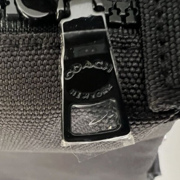 Coach Black Duffle Gold Colored "C" Adjustable Strap Travel Bag NEW - Picture 6 of 7